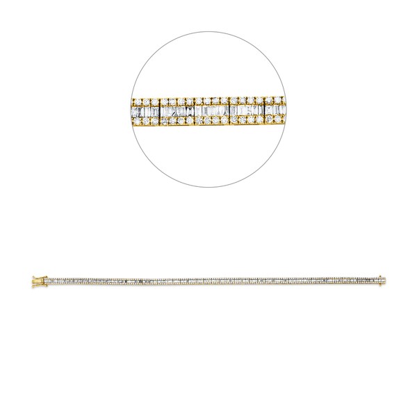 Armband aus 750 Gold gelb weiß 581 Brillanten 1.9ct
