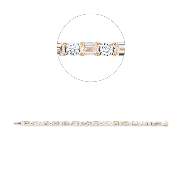 Armband aus 750 Gold gelb weiß 30 Brillanten 22.31ct