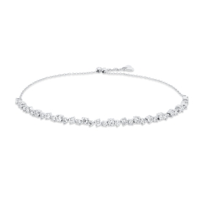 Armband aus 750 Weißgold 36 Brillanten 1,87ct F-VSI L:17,8cm Länge variabel