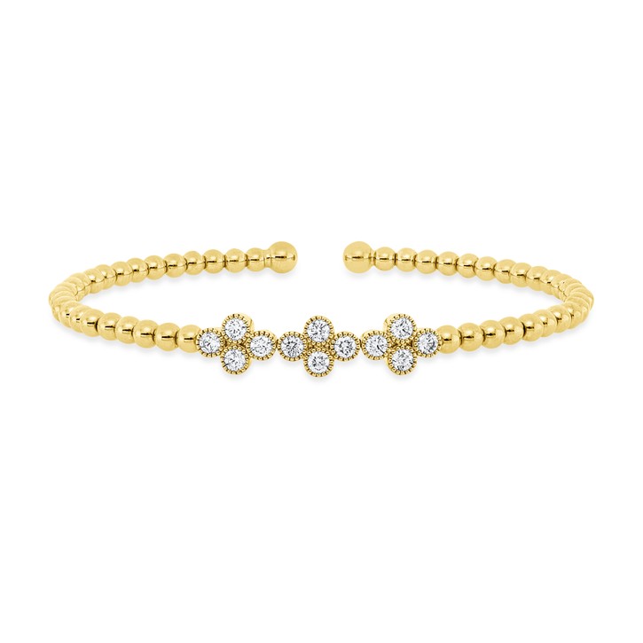 Armreif aus 750 Gelbgold 12 Brillanten 0.58ct