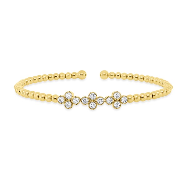 Armreif aus 750 Gelbgold 12 Brillanten 0.58ct