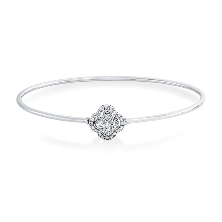 Armreif aus 750 Weißgold 25 Brillanten 0.35ct