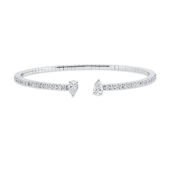 Armreif aus 750 Weißgold 34 Brillanten 2.27ct