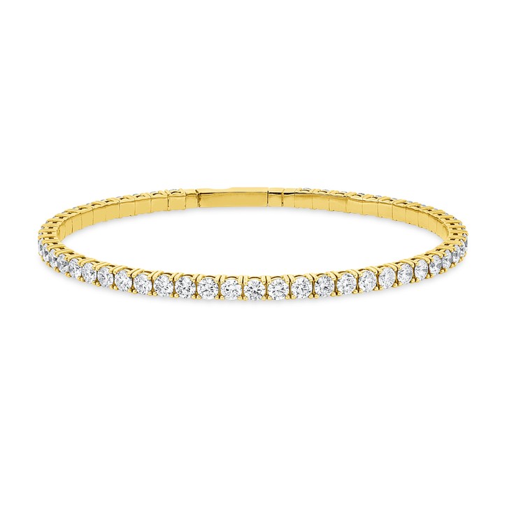 Armreif aus 750 Gelbgold 52 Brillanten 4.12ct