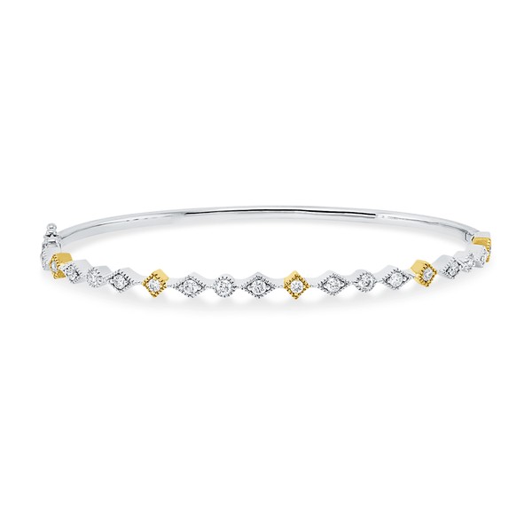 Armreif aus 750 Gold gelb weiß 19 Brillanten 0.64ct