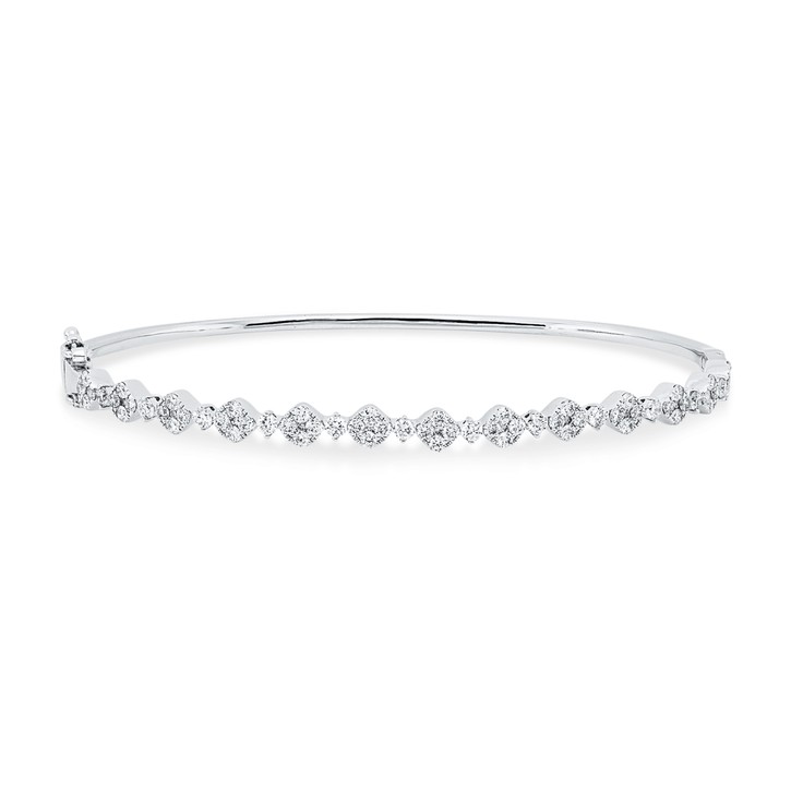 Armreif aus 750 Weißgold 77 Brillanten 1.08ct