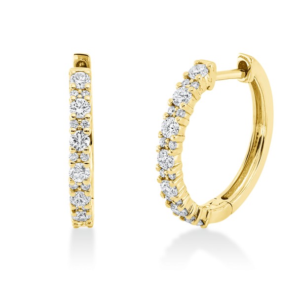Creolen aus 750 Gelbgold 38 Brillanten 0.43ct