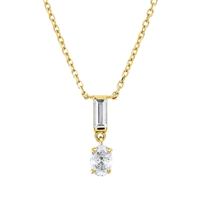 Collier aus 750 Gold Gelbgold 2 Diamanten 0,33ct TW-SI L:45cm Collier aus 750 Gold Gelbgold 2 Diamanten 0,33ct TW-SI L:45cm