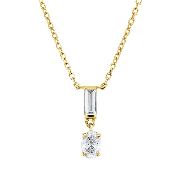 Collier aus 750 Gelbgold 2 Diamanten 0.33ct