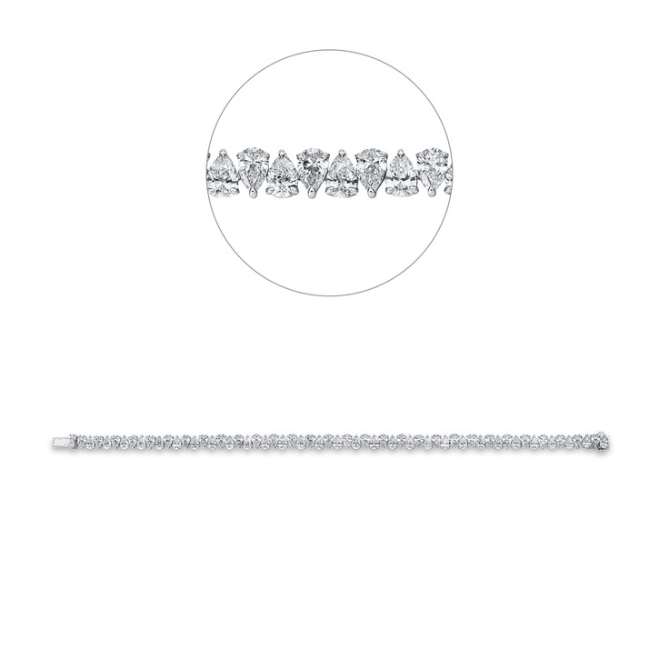 Armband aus 750 Weißgold 63 Brillanten 9.18ct