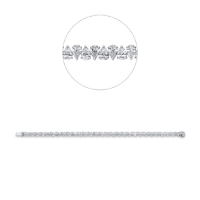 Armband aus 750 Gold Weißgold 63 Diamanten 9,18ct L:17,5cm