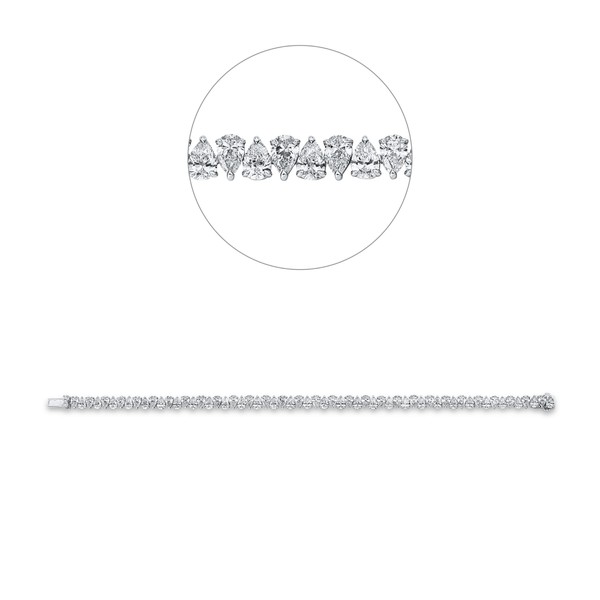 Armband aus 750 Weißgold 63 Brillanten 9.18ct