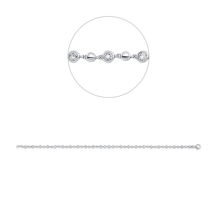 Armband aus 750 Weißgold 24 Brillanten 0.18ct