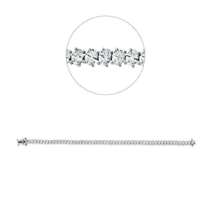 Armband aus 750 Weißgold 56 Diamanten 7.79ct