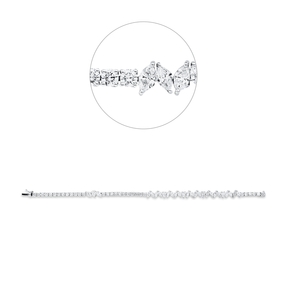 Armband aus 750 Gold Weißgold 57 Diamanten 7,49ct F-SI B:6mm L:18,5cm