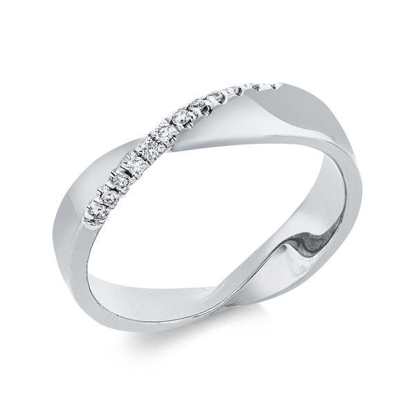 Ring aus 750 Weißgold 12 Brillanten 0.09ct