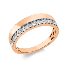 Ring aus 750 Gold weiß/rot 19 Brillanten 0,18ct W-PI B:4,9mm