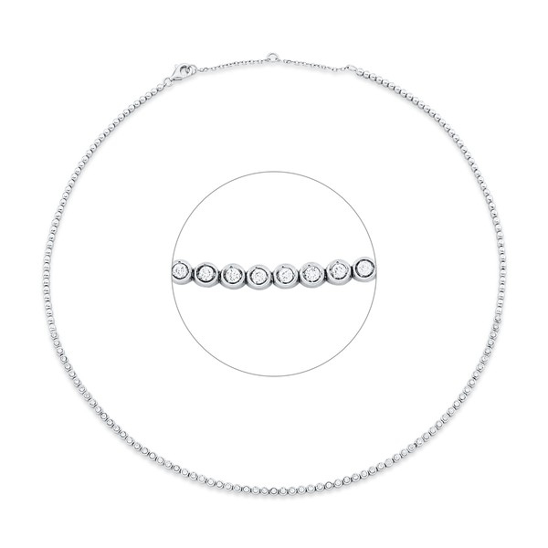 Collier aus 750 Weißgold 67 Brillanten 0.68ct