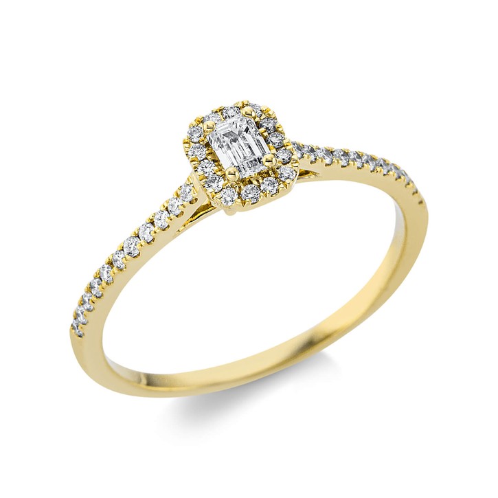 Ring aus 750 Gelbgold 37 Brillanten 0.31ct