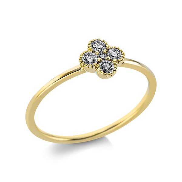 Ring aus 750 Gelbgold 5 Brillanten 0.18ct