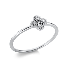 Ring aus 750 Weißgold 4 Brillanten 0,17ct TW-SI 1 Brillant 0,01ct TW-SI B:2,2mm Ring aus 750 Weißgold 4 Brillanten 0,17ct TW-SI 1 Brillant 0,01ct TW-SI B:2,2mm