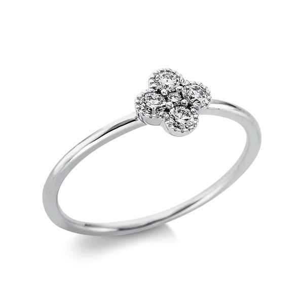 Ring aus 750 Weißgold 5 Brillanten 0.18ct