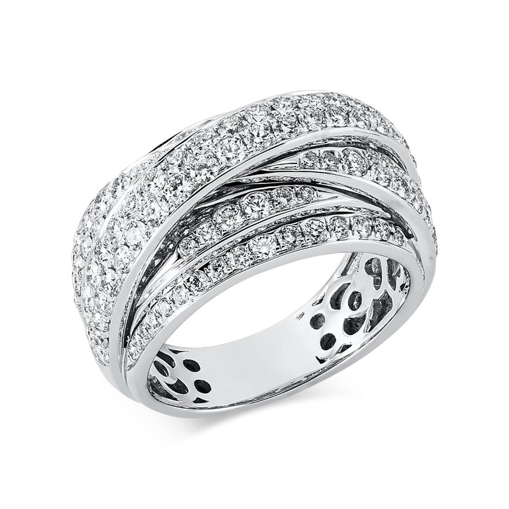 Pavé Ring aus 750 Weißgold 120 Brillanten 1.72ct