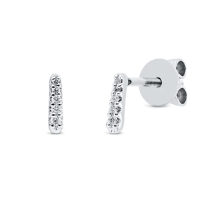Ohrstecker aus 750 Gold Weißgold 10 Diamanten 0,03ct TW-SI 6,1x1,4mm