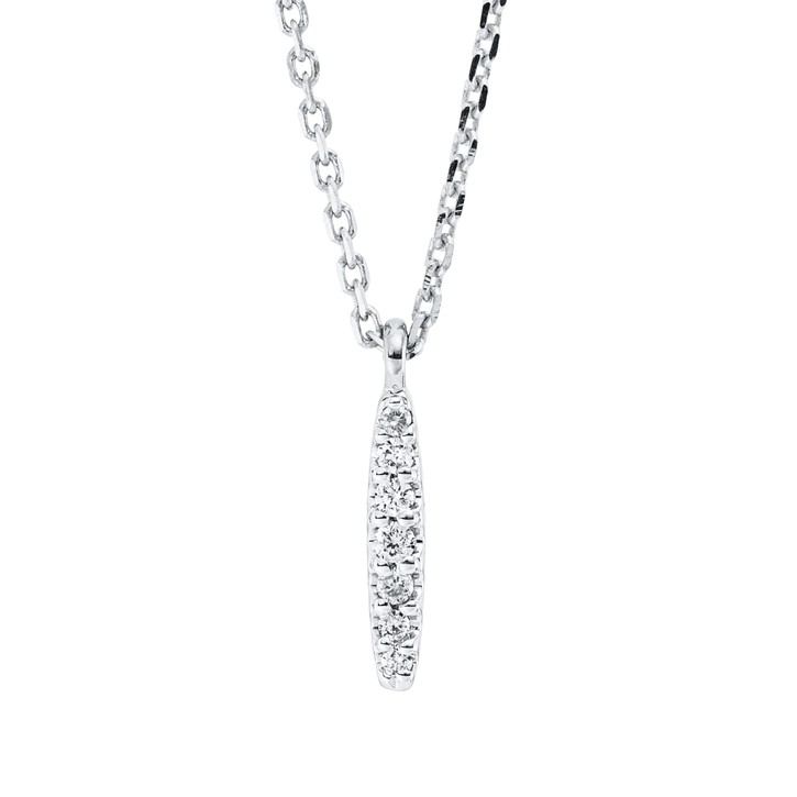Collier aus 750 Weißgold 7 Brillanten 0.03ct