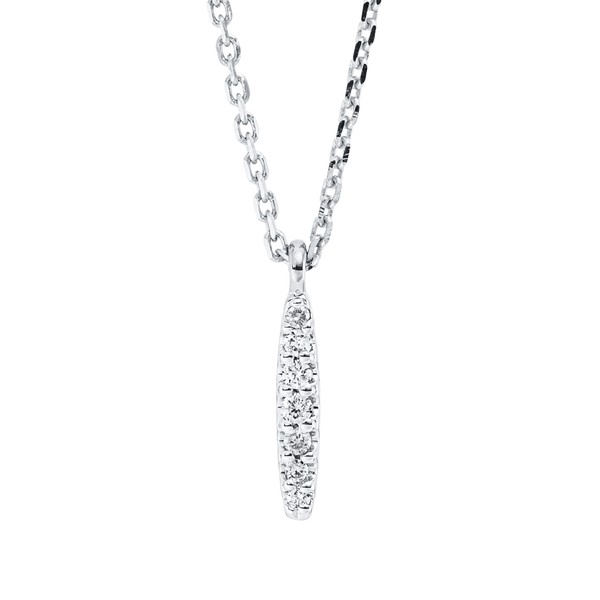 Collier aus 750 Weißgold 7 Brillanten 0.03ct