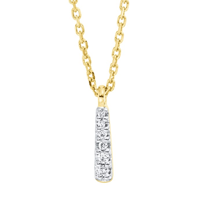 Collier aus 750 Gelbgold 6 Brillanten 0.02ct