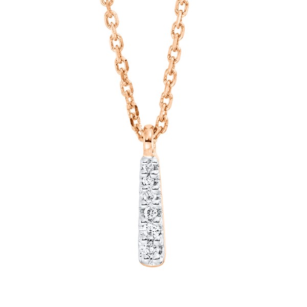 Collier aus 750 Rotgold 6 Brillanten 0.02ct