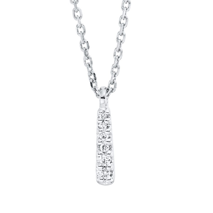 Collier aus 750 Weißgold 6 Brillanten 0.02ct