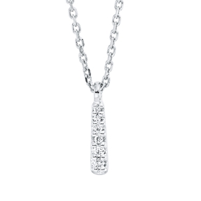 Collier aus 750 Gold Weißgold 6 Brillanten 0,02ct TW-SI L:45cm Collier aus 750 Gold Weißgold 6 Brillanten 0,02ct TW-SI L:45cm