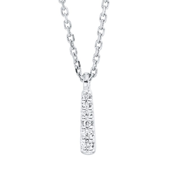 Collier aus 750 Weißgold 6 Brillanten 0.02ct