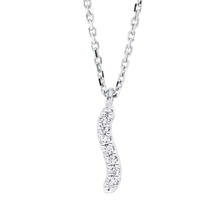 Collier aus 750 Weißgold 7 Brillanten 0.03ct