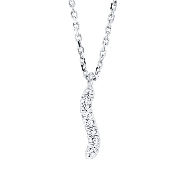 Collier aus 750 Weißgold 7 Brillanten 0.03ct
