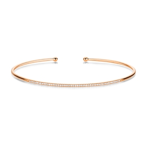Armreif aus 750 Gold Rotgold 53 Brillanten 0,16ct W-SI 45x55mm