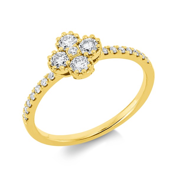 Ring aus 750 Gelbgold 19 Brillanten 0.43ct