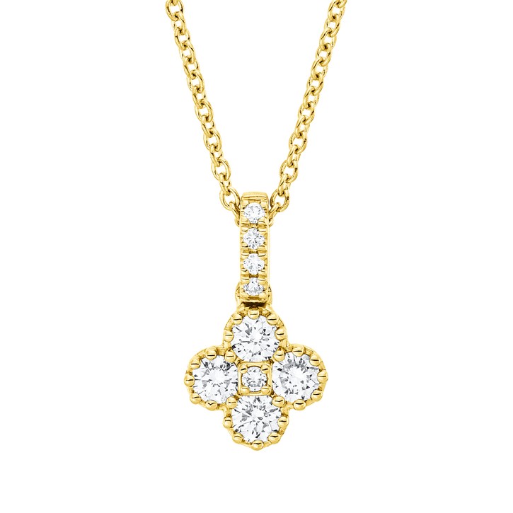 Collier aus 750 Gelbgold 9 Brillanten 0.35ct