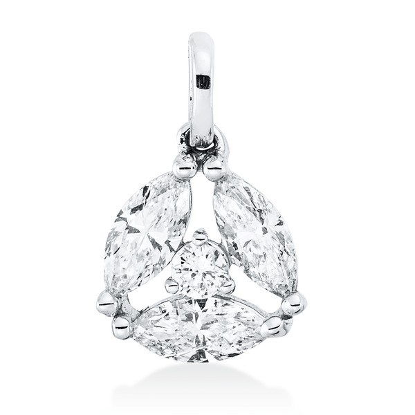 Anhänger aus 750 Weißgold 4 Brillanten 0.42ct