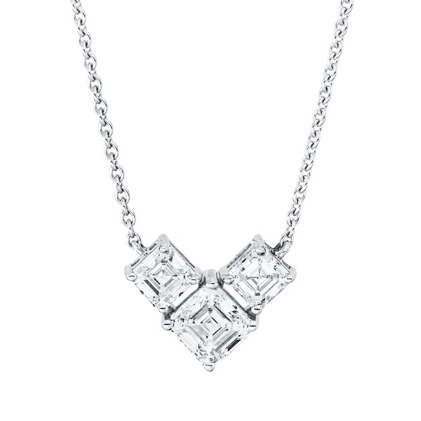 Collier aus 750 Weißgold 3 Diamanten 1.42ct