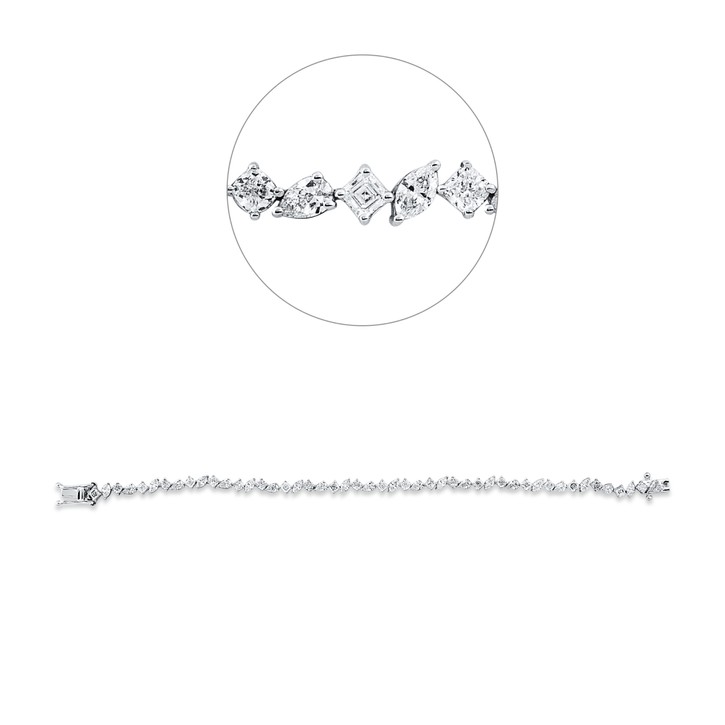 Armband aus 750 Weißgold 48 Diamanten 4.66ct
