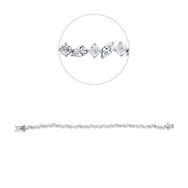 Armband aus 750 Weißgold 48 Diamanten 4.66ct