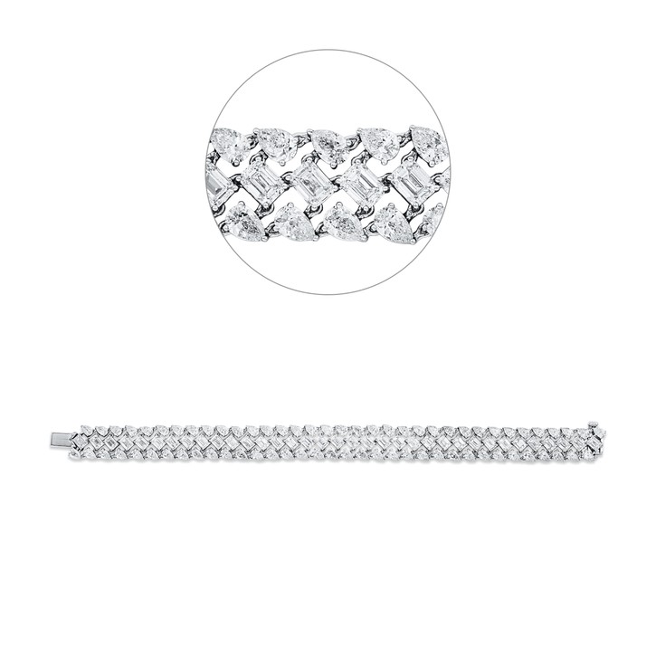 Armband aus 750 Weißgold 105 Diamanten 22.09ct