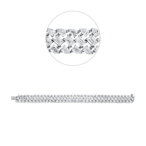 Armband aus 750 Gold Weißgold 105 Diamanten 22,09ct B:11,3mm L:20,3cm