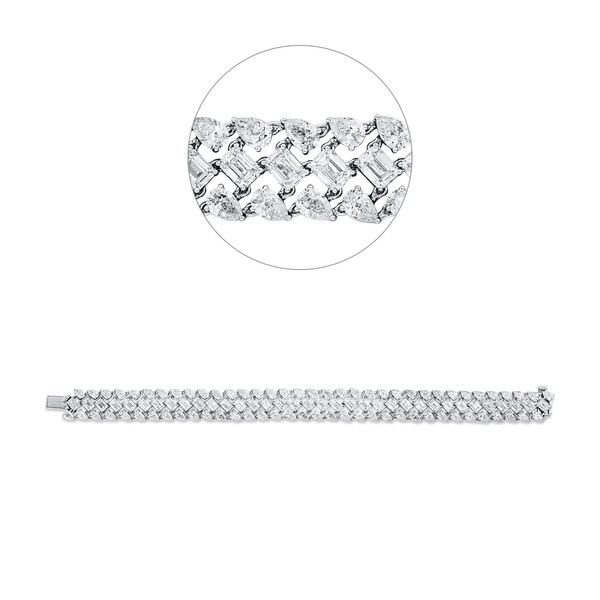 Armband aus 750 Weißgold 105 Diamanten 22.09ct
