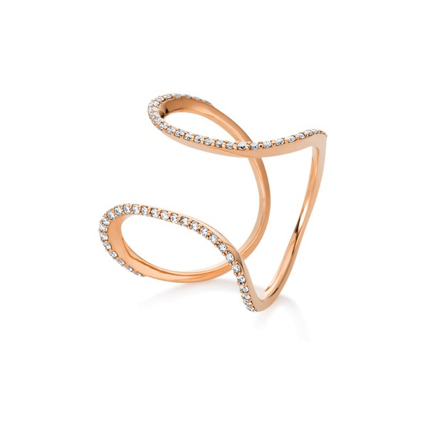Ring aus 585 Rotgold 58 Brillanten 0.33ct