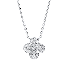 Collier aus 750 Gold Weißgold 29 Diamanten 0,19ct TW-VSI/SI L:45,7cm