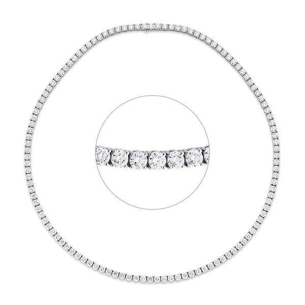 Collier aus 750 Weißgold 117 Brillanten 16.37ct